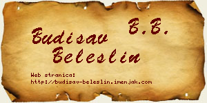 Budisav Beleslin vizit kartica